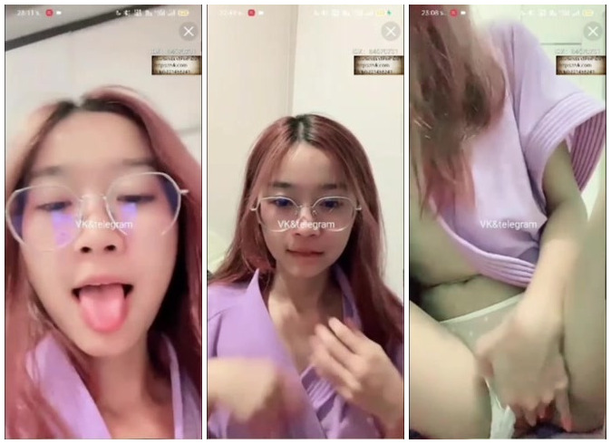 สาวแว่นหมวยไลฟ์สด แก้ผ้าไปอาบน้ำต่อด้วยเขี่ยหี ครางอย่างเสียวเห็นแล้วอยากเข้าไปเย็ด